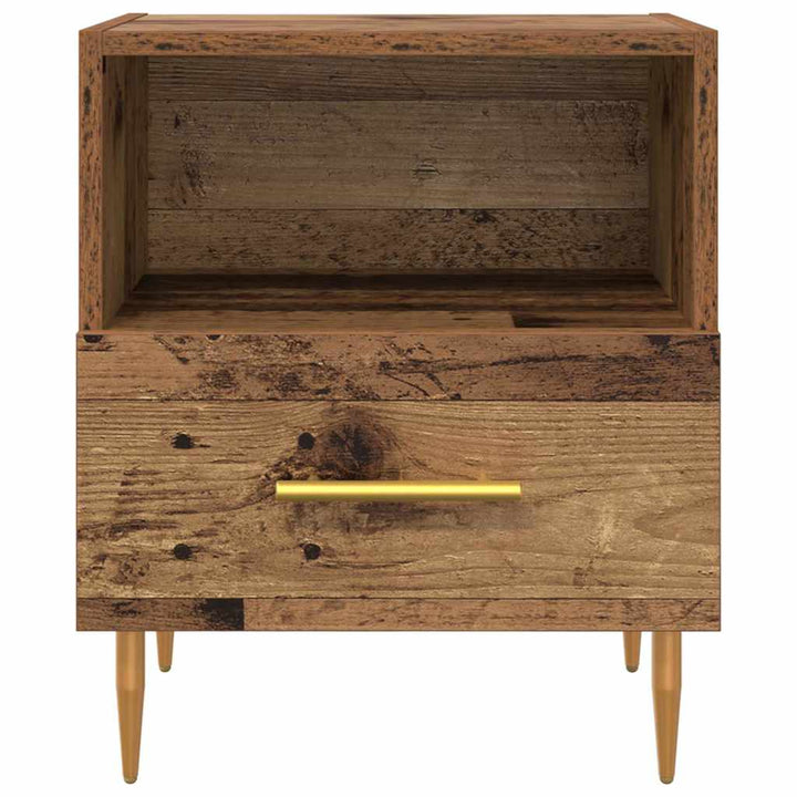 Sengebord 2 pcs Gammelt træ 40 x 35 x 47,5 cm Konstrueret træ