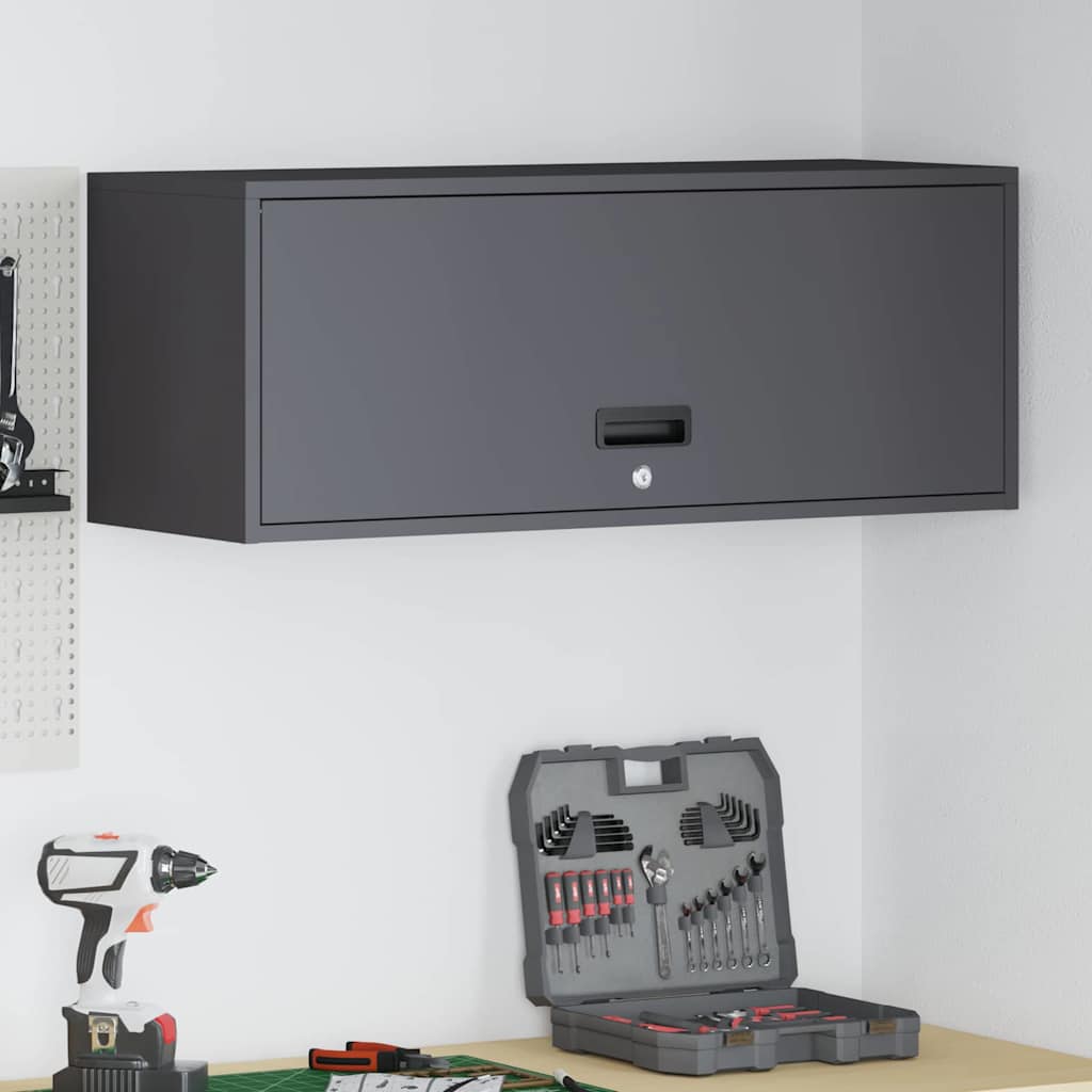 Vægbeslag til Garage Sort 90 x 33 x 35 cm Pulverlakeret stål
