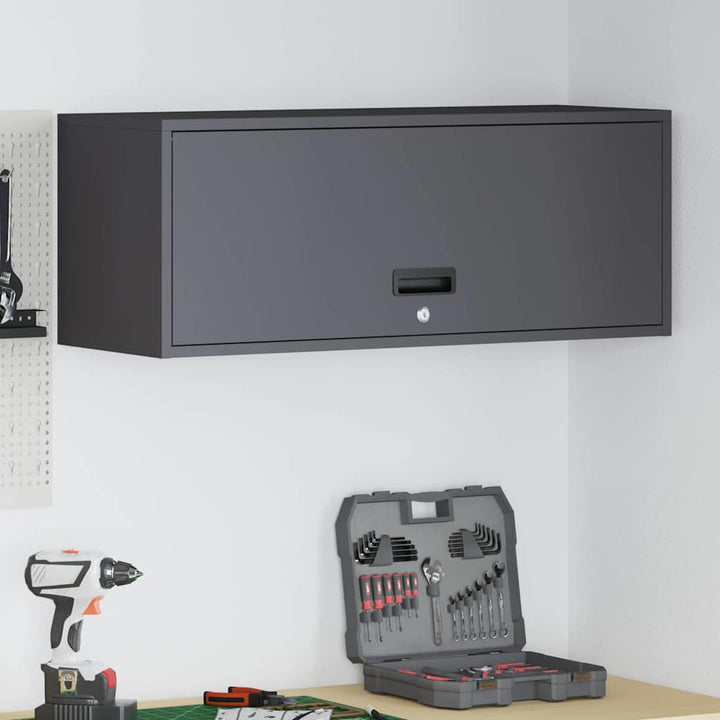 Vægbeslag til Garage Sort 90 x 33 x 35 cm Pulverlakeret stål
