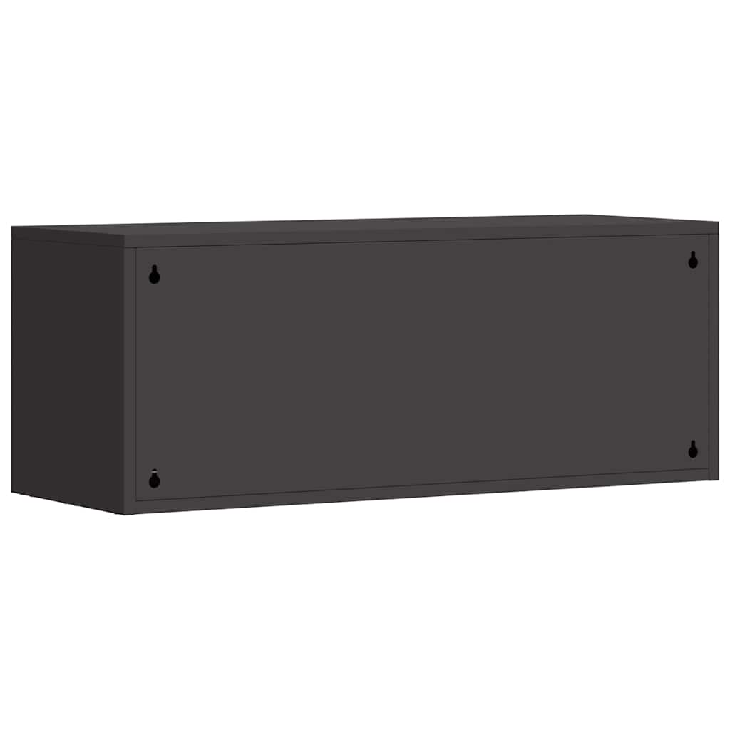 Vægbeslag til Garage Sort 90 x 33 x 35 cm Pulverlakeret stål