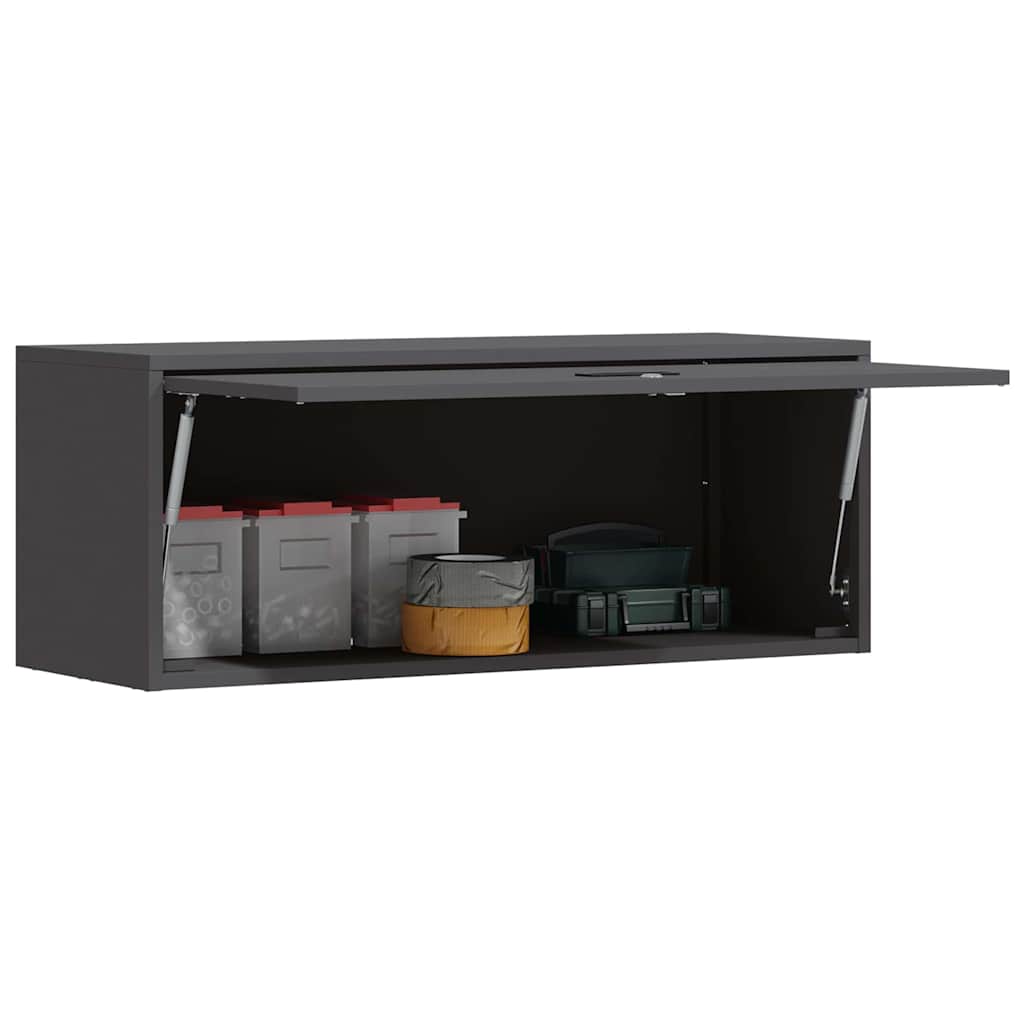Vægbeslag til Garage Sort 90 x 33 x 35 cm Pulverlakeret stål