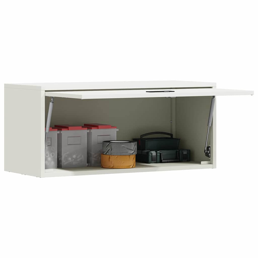 Vægbeslag til Garage Hvid 80 x 33 x 35 cm Pulverlakeret stål