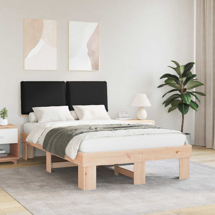 Sengestel med Polstret Hovedgavl Sort 120 x 190 cm