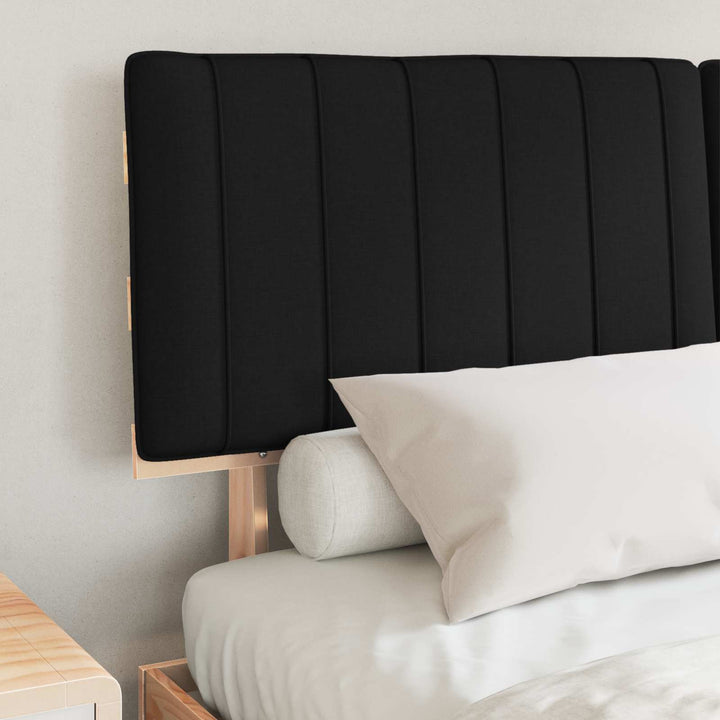Sengestel med Polstret Hovedgavl Sort 160 x 200 cm