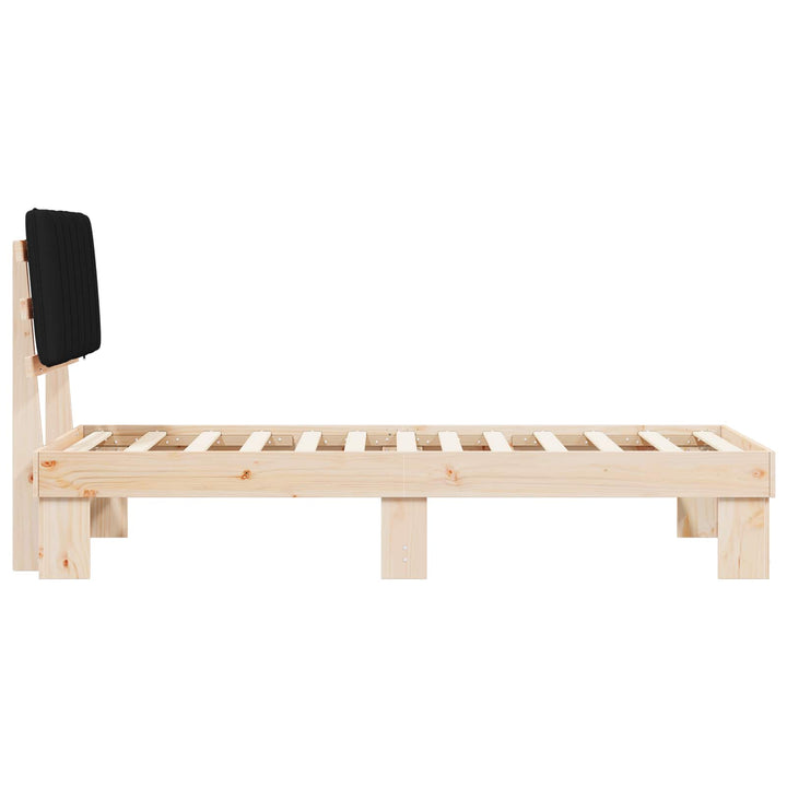 Sengestel med Polstret Hovedgavl Sort 80 x 200 cm