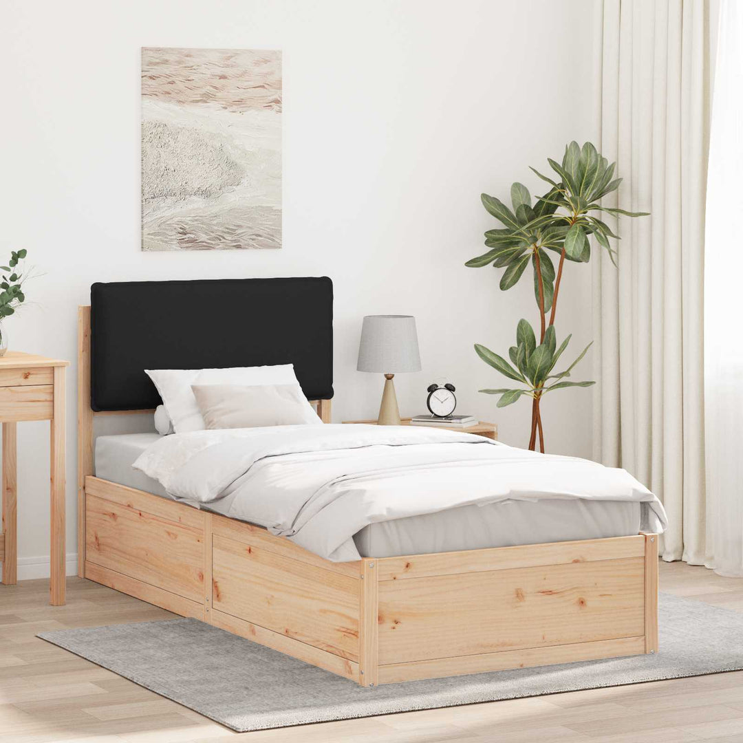 Sengestel med Polstret Hovedgavl Sort 90 x 200 cm