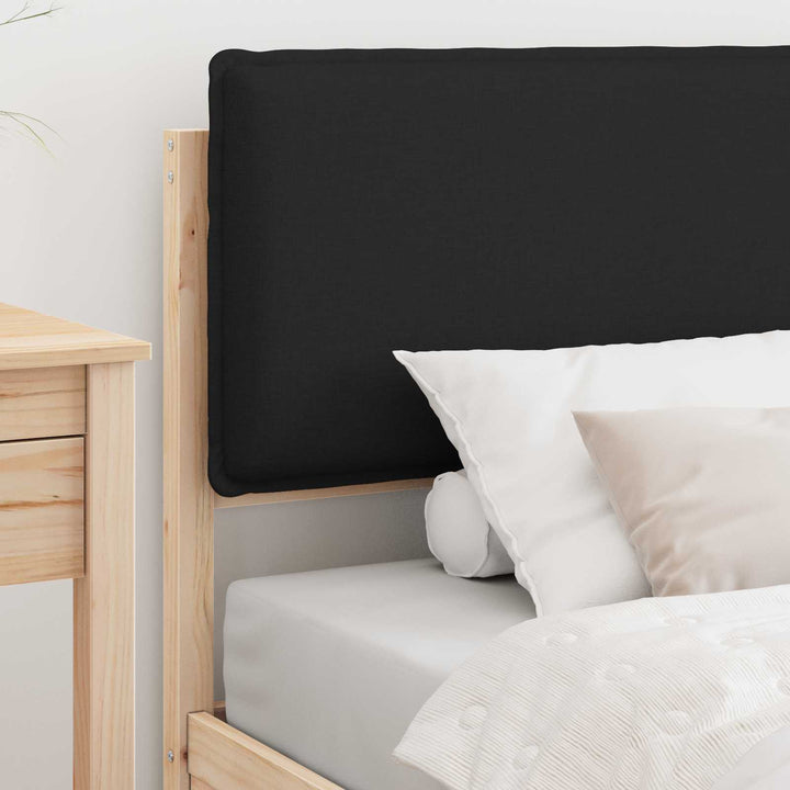 Sengestel med Polstret Hovedgavl Sort 90 x 190 cm