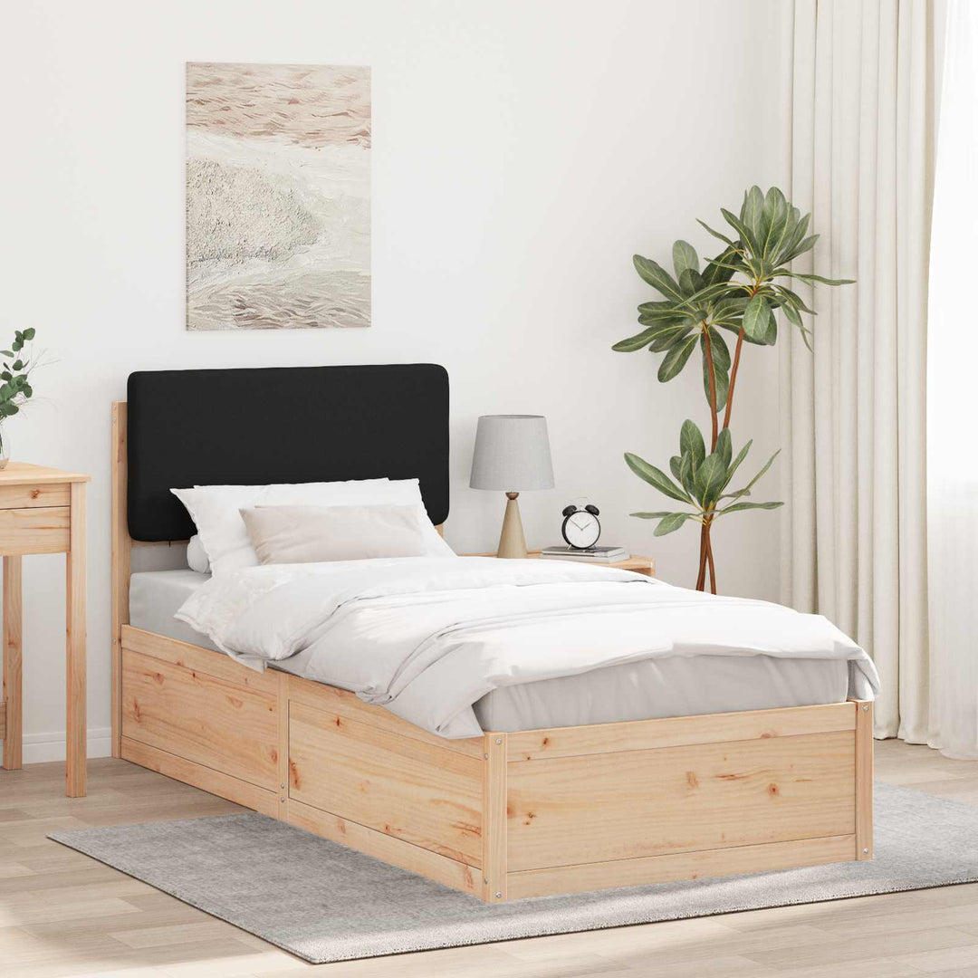 Sengestel med Polstret Hovedgavl Sort 90 x 200 cm