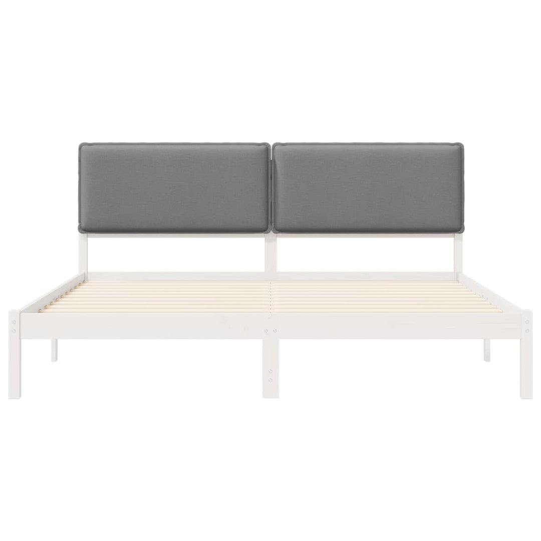 Sengestel med Polstret Hovedgavl Lysegrå 180 x 200 cm