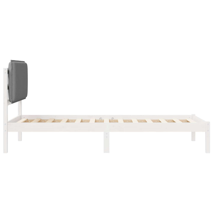 Sengestel med Polstret Hovedgavl Lysegrå 100 x 200 cm