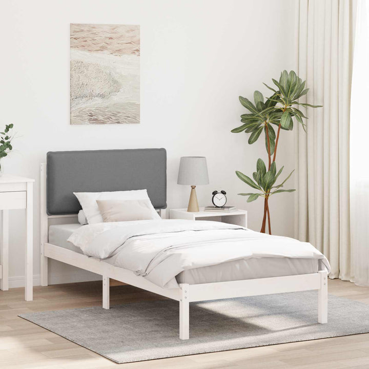 Sengestel med Polstret Hovedgavl Lysegrå 90 x 200 cm