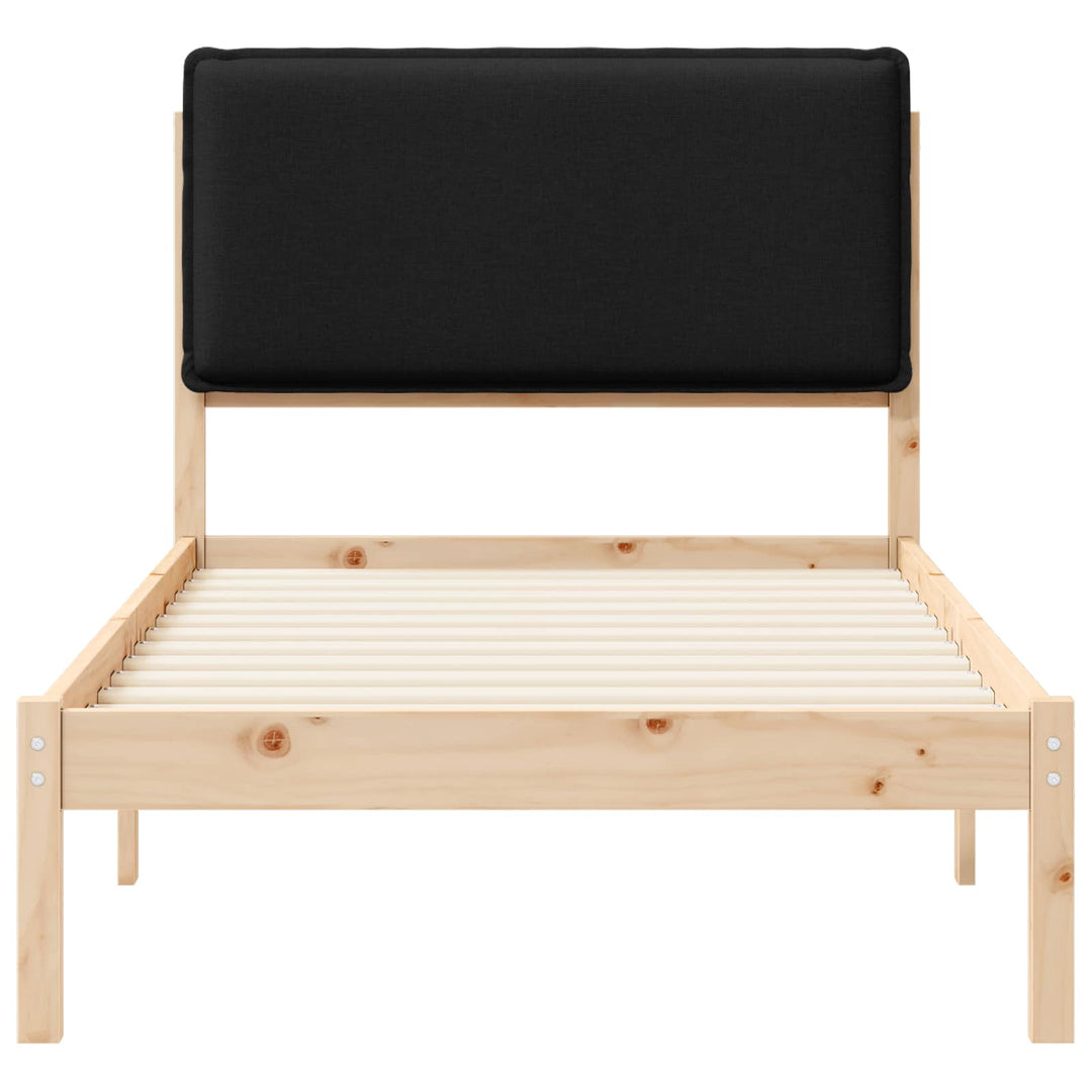 Sengestel med Polstret Hovedgavl Sort 80 x 200 cm