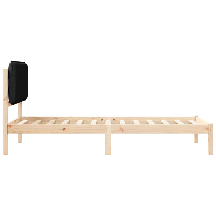 Sengestel med Polstret Hovedgavl Sort 80 x 200 cm