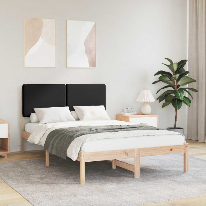 Sengestel med Polstret Hovedgavl Sort 120 x 190 cm
