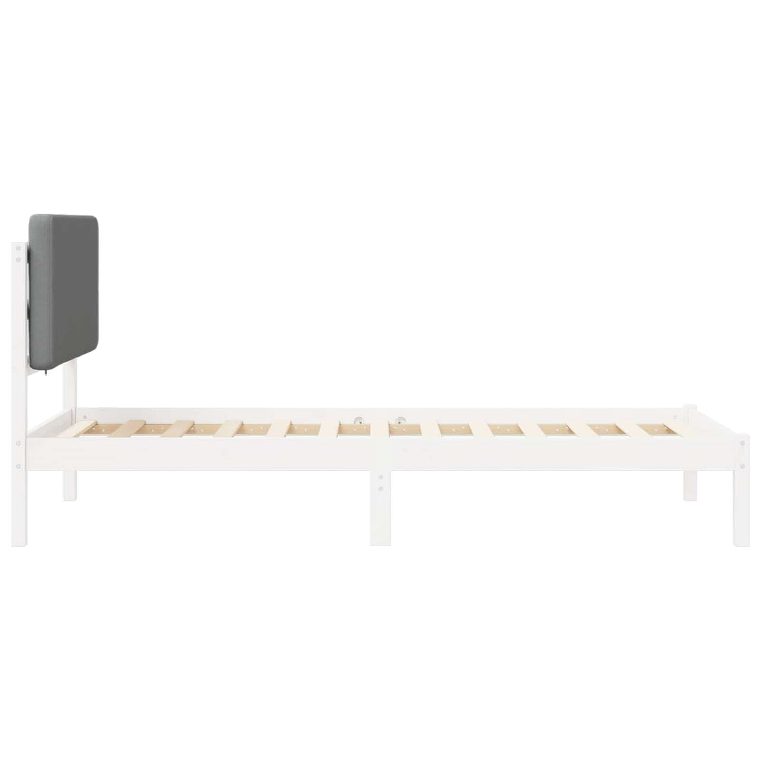 Sengestel med Polstret Hovedgavl Lysegrå 100 x 200 cm