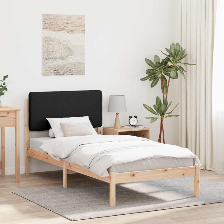 Sengestel med Polstret Hovedgavl Sort 80 x 200 cm