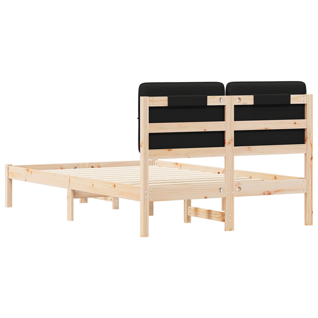Sengestel med Polstret Hovedgavl Sort 120 x 200 cm