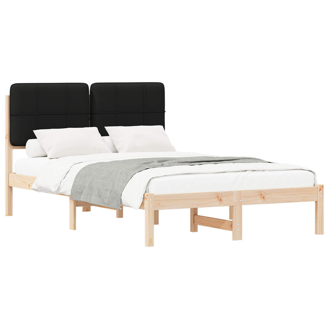 Sengestel med Polstret Hovedgavl Sort 120 x 190 cm