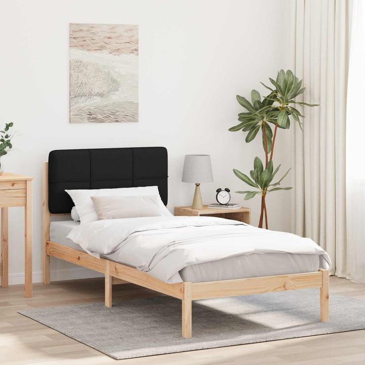 Sengestel med Polstret Hovedgavl Sort 90 x 200 cm