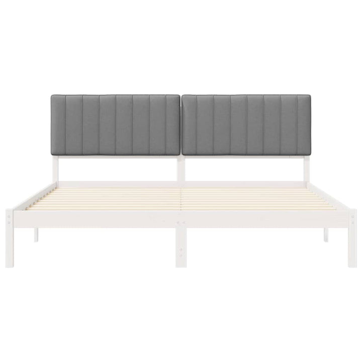Sengestel med Polstret Hovedgavl Lysegrå 180 x 200 cm