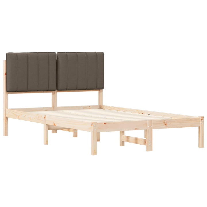 Sengestel med Polstret Hovedgavl Naturlig og Taupe 120 x 200 cm
