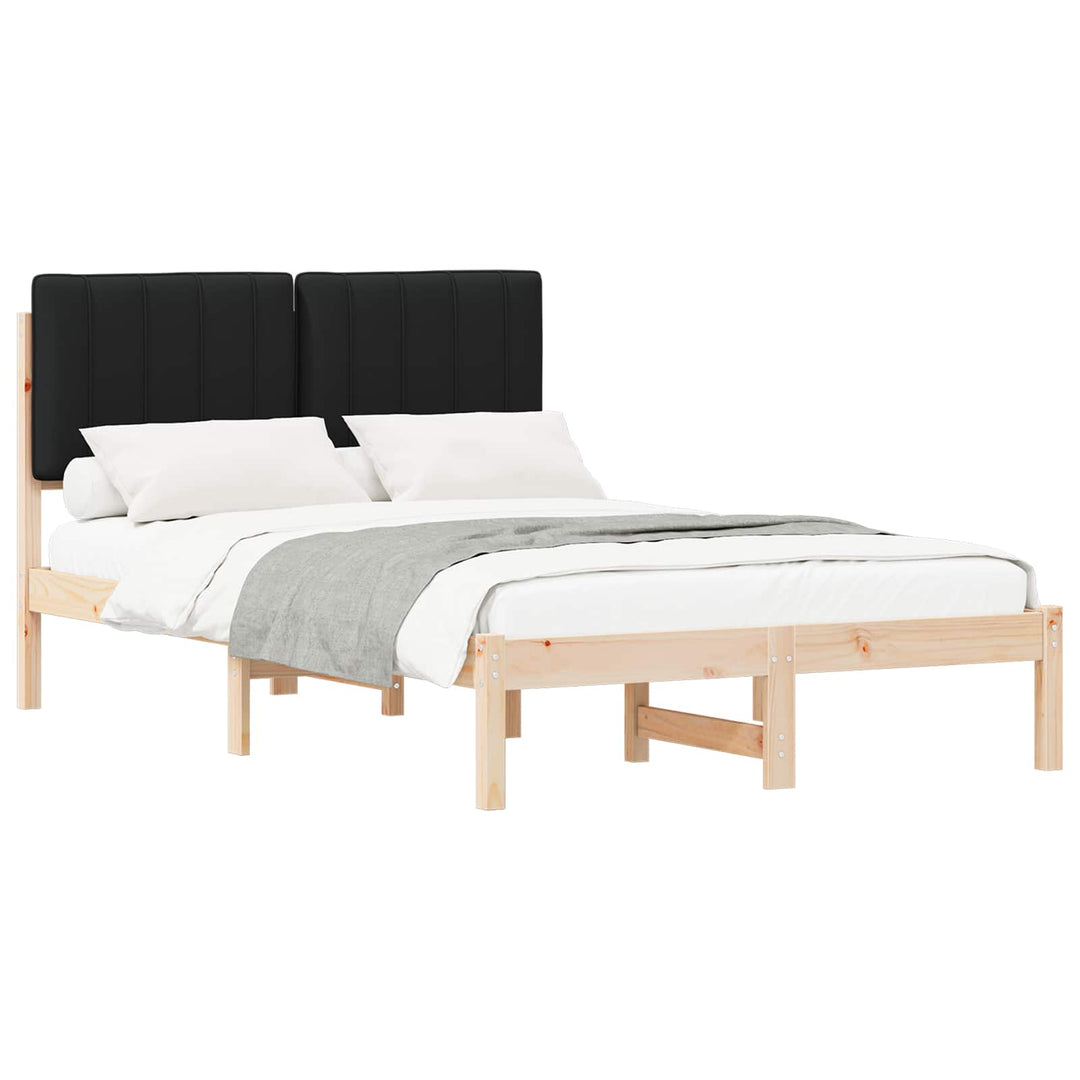 Sengestel med Polstret Hovedgavl Sort 120 x 190 cm