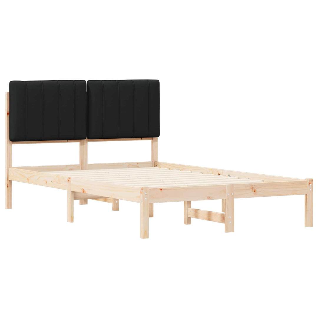 Sengestel med Polstret Hovedgavl Sort 120 x 190 cm