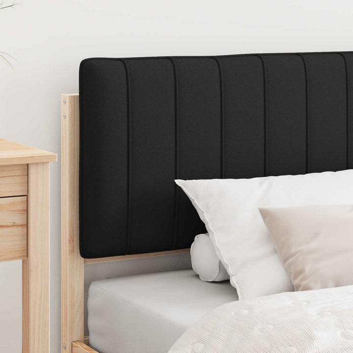 Sengestel med Polstret Hovedgavl Sort 100 x 200 cm