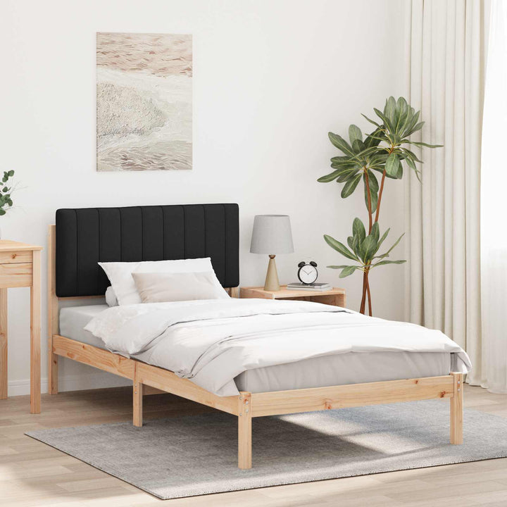 Sengestel med Polstret Hovedgavl Sort 100 x 200 cm