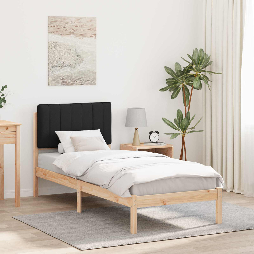 Sengestel med Polstret Hovedgavl Sort 80 x 200 cm