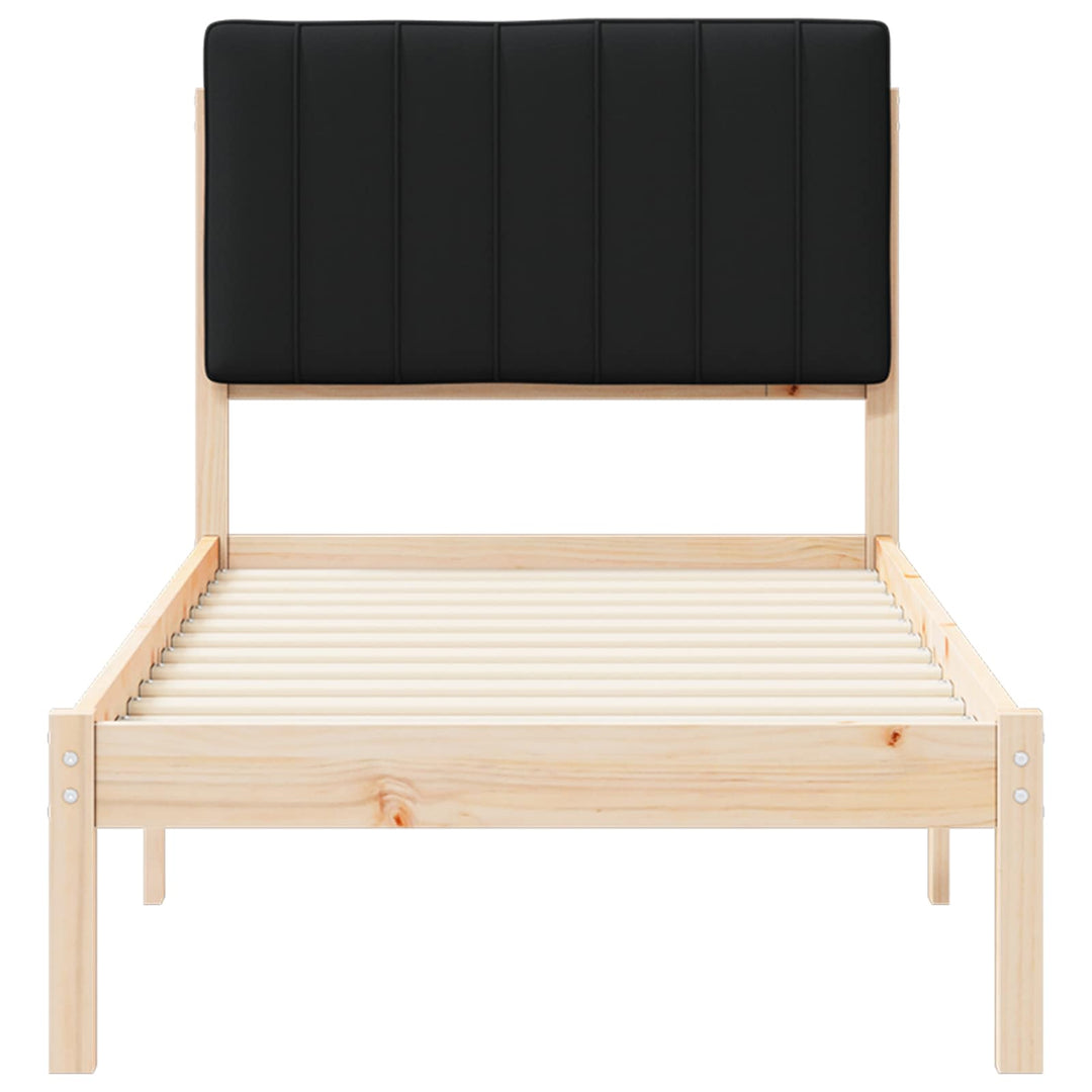 Sengestel med Polstret Hovedgavl Sort 80 x 200 cm