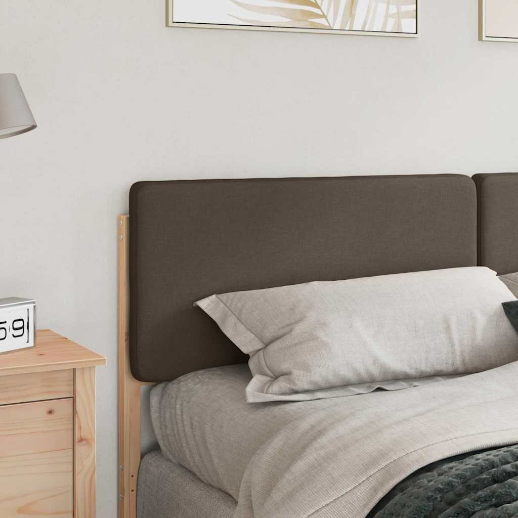 Polstret sengegavl Brun og Taupe 180 cm Massiv fyrretræ