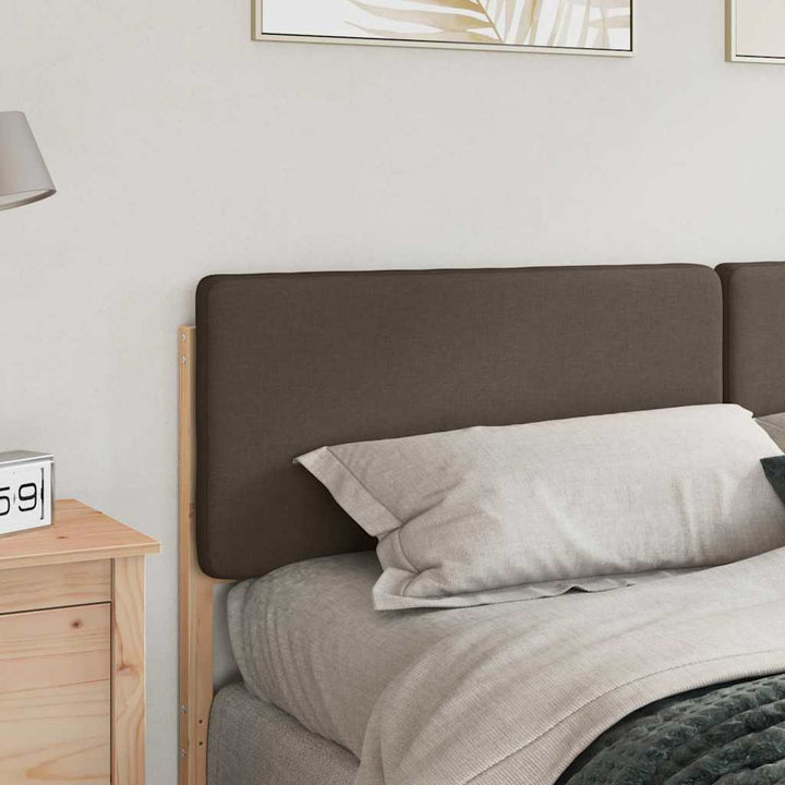 Polstret sengegavl Brun og Taupe 180 cm Massiv fyrretræ