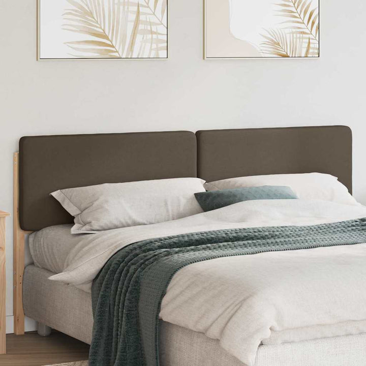 Polstret sengegavl Brun og Taupe 180 cm Massiv fyrretræ