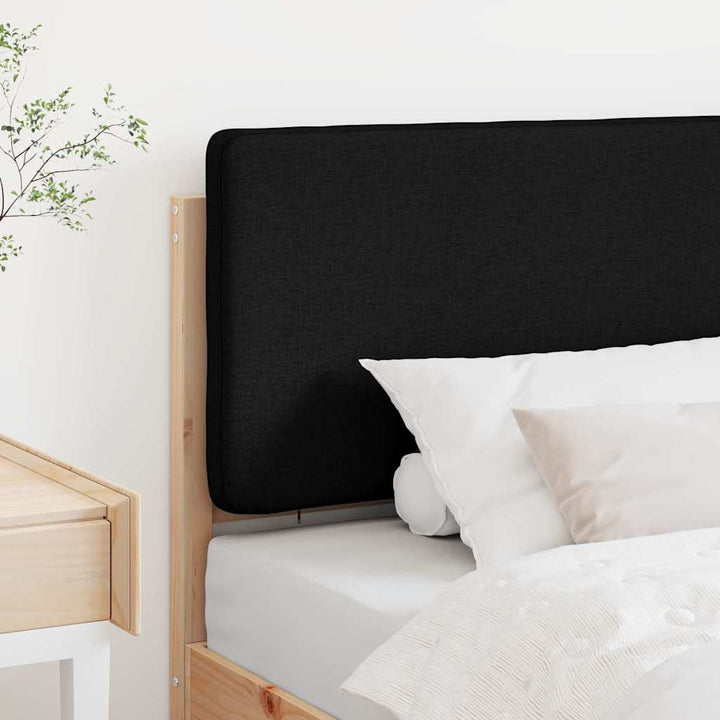 Polstret sengegavl Brun og sort 75 cm Massiv fyrretræ