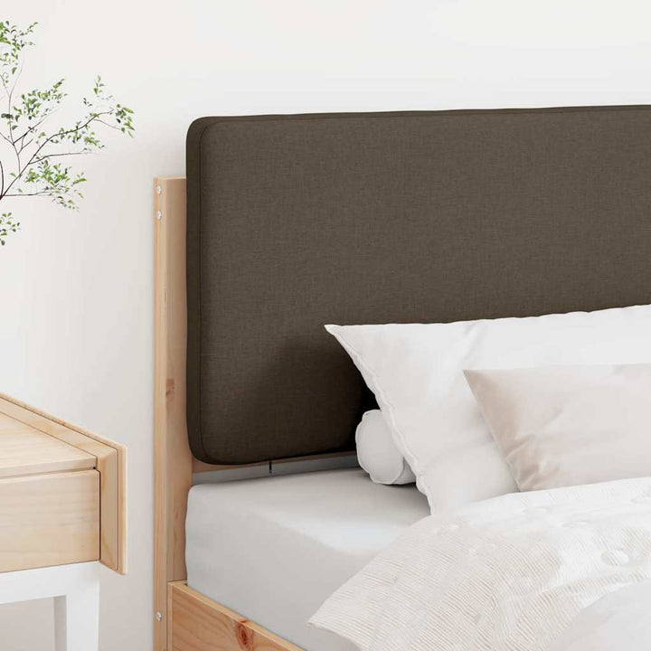 Polstret sengegavl Brun og Taupe 75 cm Massiv fyrretræ
