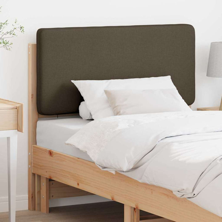 Polstret sengegavl Brun og Taupe 75 cm Massiv fyrretræ