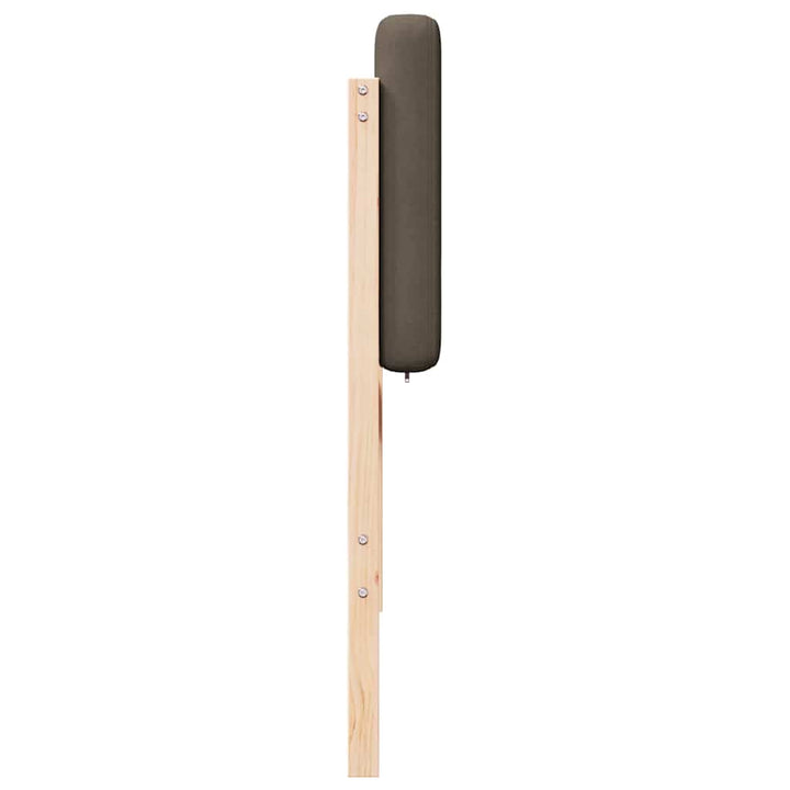 Polstret sengegavl Brun og Taupe 75 cm Massiv fyrretræ