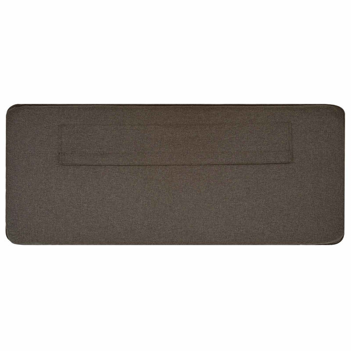 Polstret sengegavl Brun og Taupe 140 cm Massiv fyrretræ