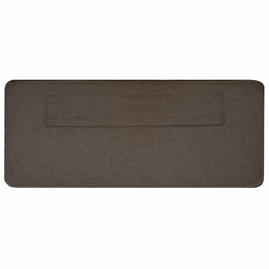 Polstret sengegavl Brun og Taupe 120 cm Massiv fyrretræ