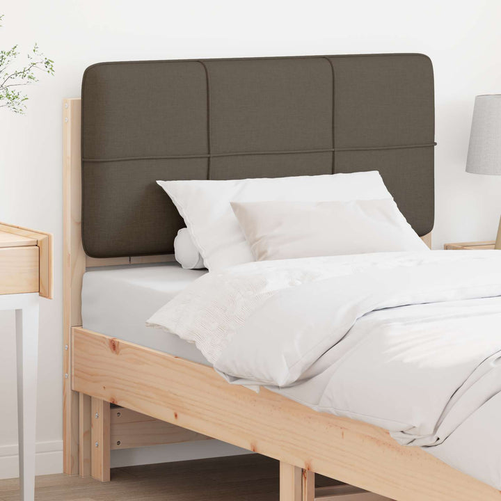 Polstret sengegavl Brun og Taupe 90 cm Massiv fyrretræ