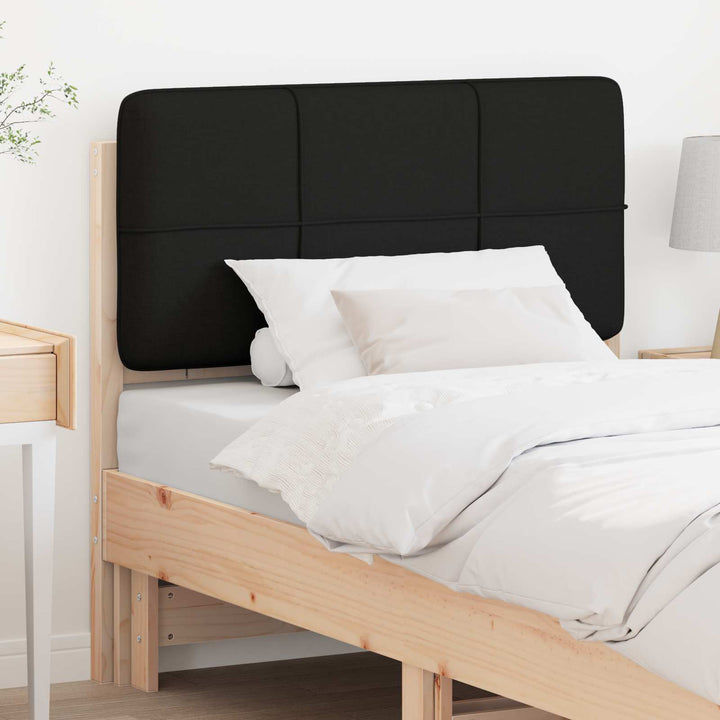 Polstret sengegavl Brun og sort 75 cm Massiv fyrretræ