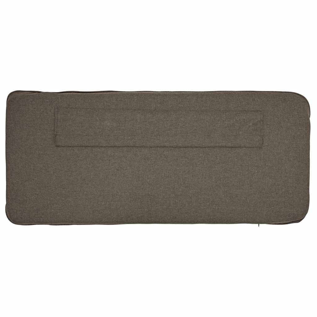 Polstret sengegavl Brun og Taupe 200 cm Massiv fyrretræ