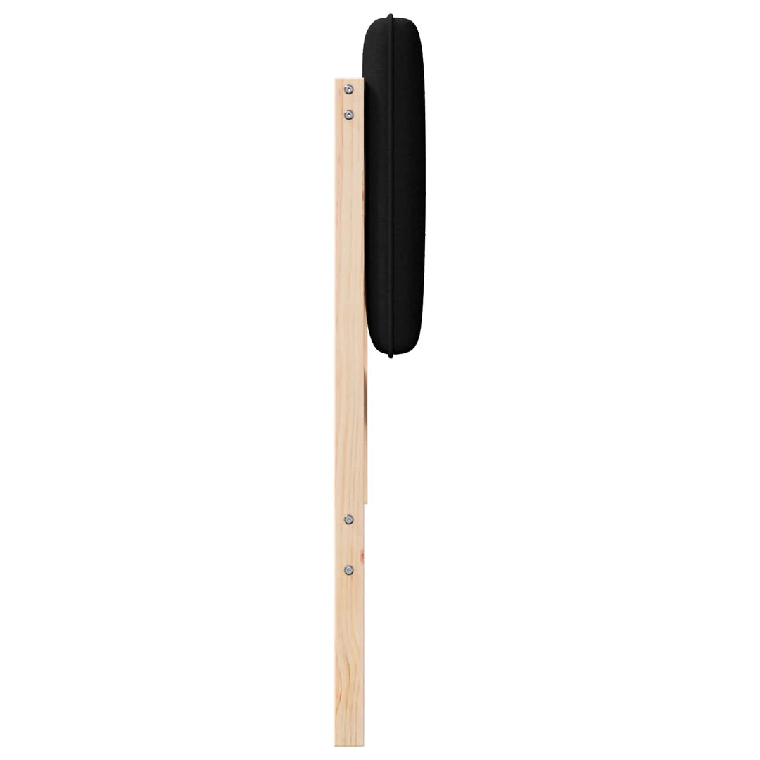 Polstret sengegavl Brun og sort 150 cm Massiv fyrretræ