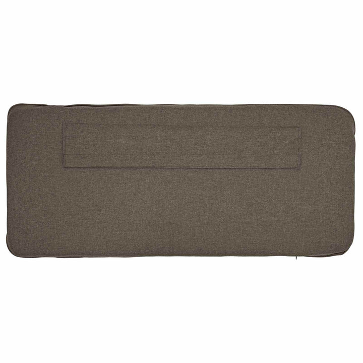 Polstret sengegavl Brun og Taupe 120 cm Massiv fyrretræ