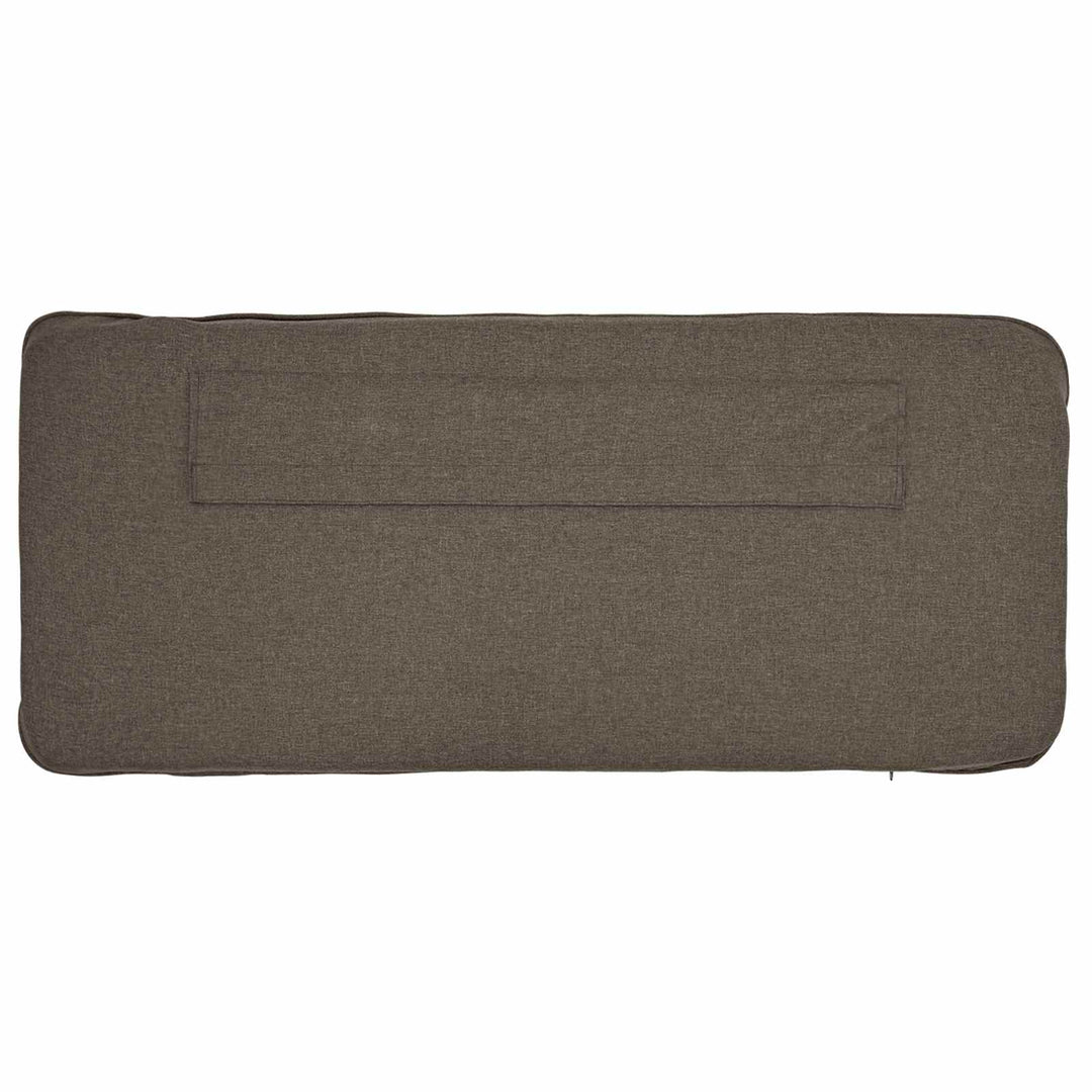 Polstret sengegavl Brun og Taupe 100 cm Massiv fyrretræ