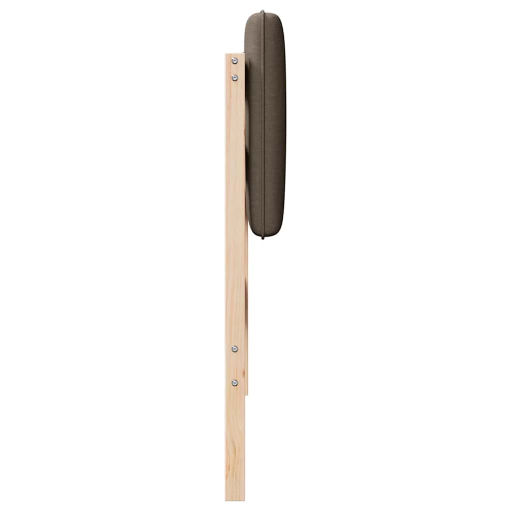 Polstret sengegavl Brun og Taupe 80 cm Massiv fyrretræ