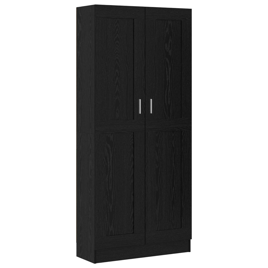 Bogskab 3 niveauer 82,5 x 30,5 x 185 cm Konstrueret træ Sort eg