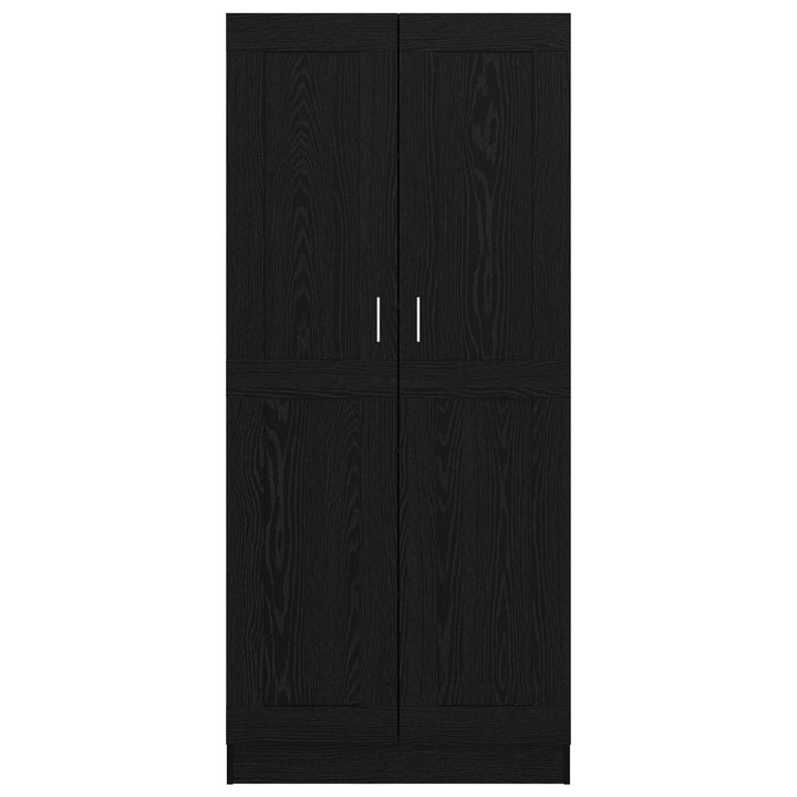 Bogskab 3 niveauer 82,5 x 30,5 x 185 cm Konstrueret træ Sort eg