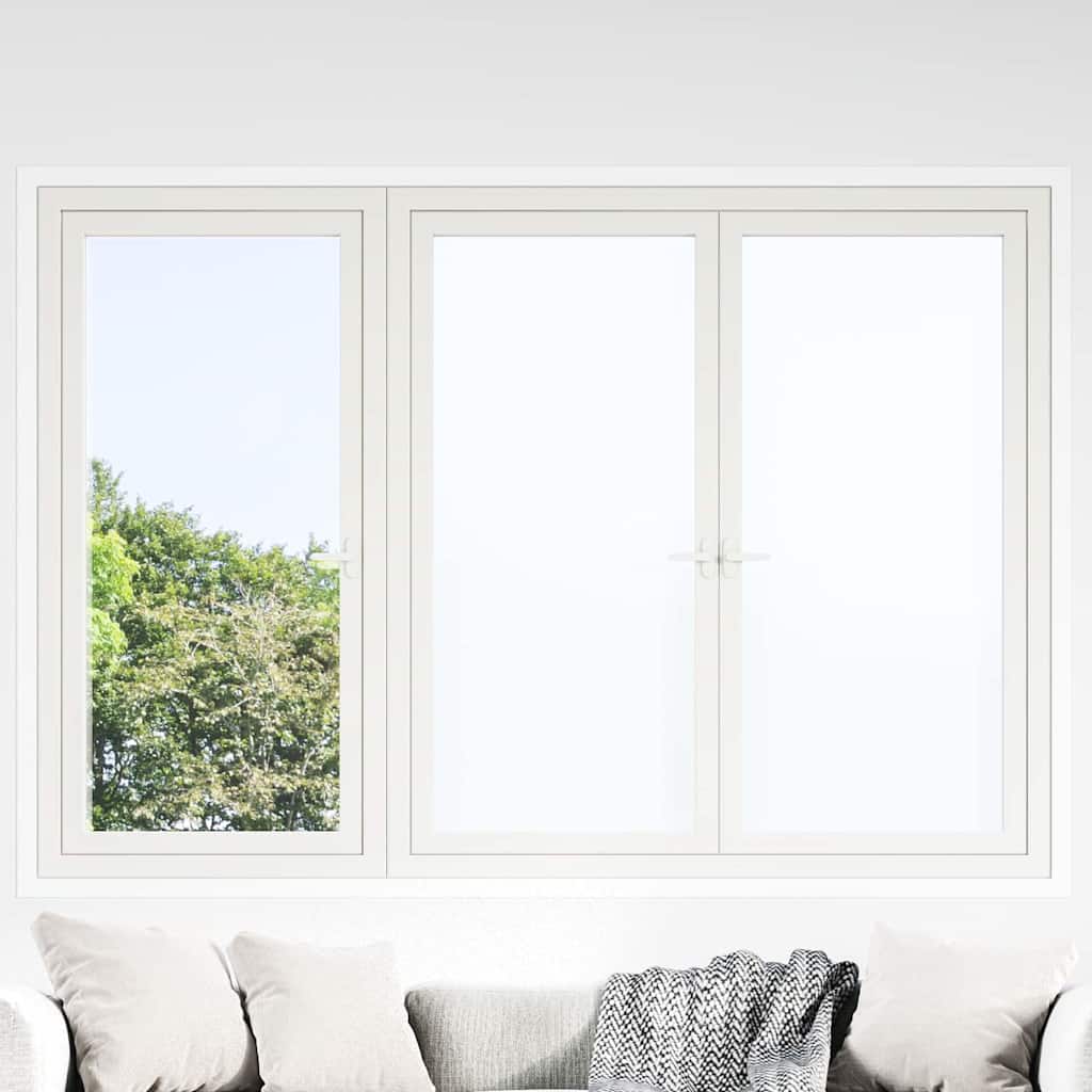 Statisk Vinduesfilm Frostet hvid 90 x 1000 cm PVC